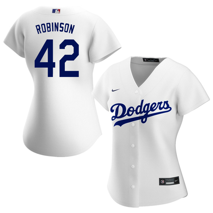 Nike Women #42 Jackie Robinson Los Angeles Dodgers Baseball Jerseys Sale-White